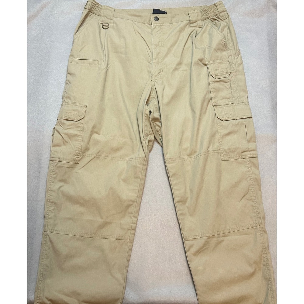 5.11 Tactical Series Mens Cargo Pants 42x30 Khaki Tan Ripstop Utility Trousers